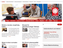 Tablet Screenshot of caritas-unna.de